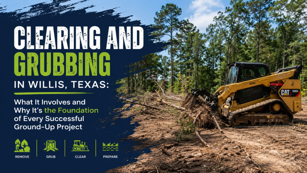 Clearing and Grubbing in Willis, Texas: What It Involves and Why It's the Foundation of Every Successful Ground-Up Project